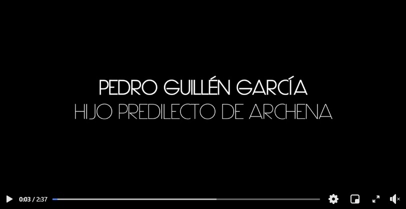 video Pedro Guillén hijo predilecto archena